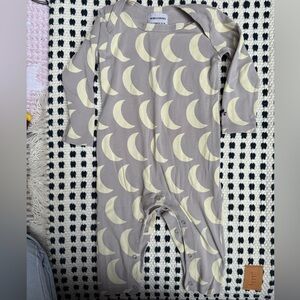 Bobo Choses Cream and Gray Baby Onesie